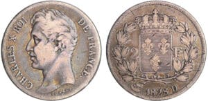 Charles X (1824-1830) - 2 francs 1828 D (Lyon)