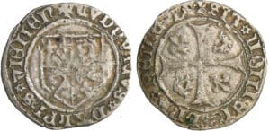 Dauphiné - Louis II - Blanc à l'écu de France et Dauphiné - Romans