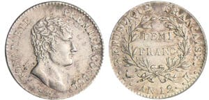 Bonaparte premier consul (1799-1804) - 1/2 franc An 12 K (Bordeaux)