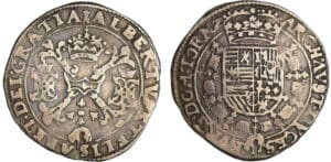 Flandre - Albert et Isabelle - Quart de patacon sd (Tournai)
