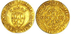 Charles VI (1380-1422) - Ecu d'or à la couronne - 4ème émission - Saint-André de Villeneuve-lès-Avignon