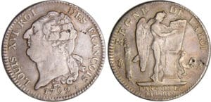 Constitution (1791-1792) - Ecu de 6 livres type FRANCOIS 1792 A (Paris) 2ème sem