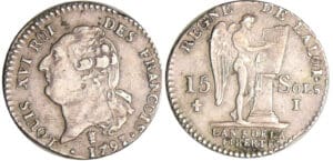 Constitution (1791-1792) - 15 sols type FRANCOIS 1791 I (Limoges) 1er sem