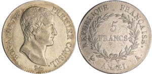 Bonaparte premier consul (1799-1804) - 5 francs An XI A (Paris)