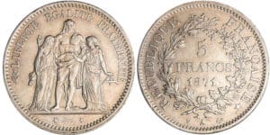 Commune de Paris (1871) - 5 francs Hercule Camélinat - 1871 A (Paris)