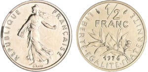 Cinquième république (1959- ) - 1/2 franc Semeuse 1976 piéfort