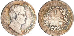 Bonaparte premier consul (1799-1804) - 1 franc An 12 MA (Marseille)