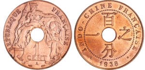 Indochine - 1 cent 1938