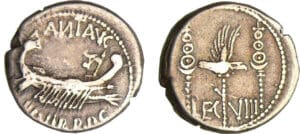 Marc Antoine - Denier des Légions VIII (32-31 av. J.-C., Patras)