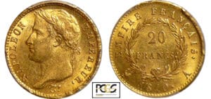Napoléon 1er (1804-1814) - 20 francs revers empire 1810 A (Paris) grand coq