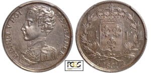 Henri V Comte de Chambord - 1 franc 1831
