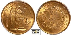 Troisième république (1871-1940) - 20 francs Génie 1886 A (Paris)