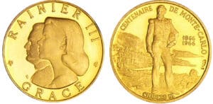 Monaco - Rainier III - Médaille en or du centenaire 1966