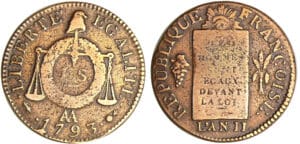 Convention (1792-1795) - Sol à la balance type FRANCOISE - An II - 1793 AA (Metz)