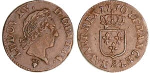 Louis XV (1715-1774) - Liard à la vieille tête - 1770 S (Reims)