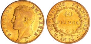 Napoléon 1er (1804-1814) - 40 francs empereur An 14 U (Turin)
