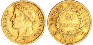 Napoléon 1er (1804-1814) - 20 francs revers empire 1811 H (La Rochelle)