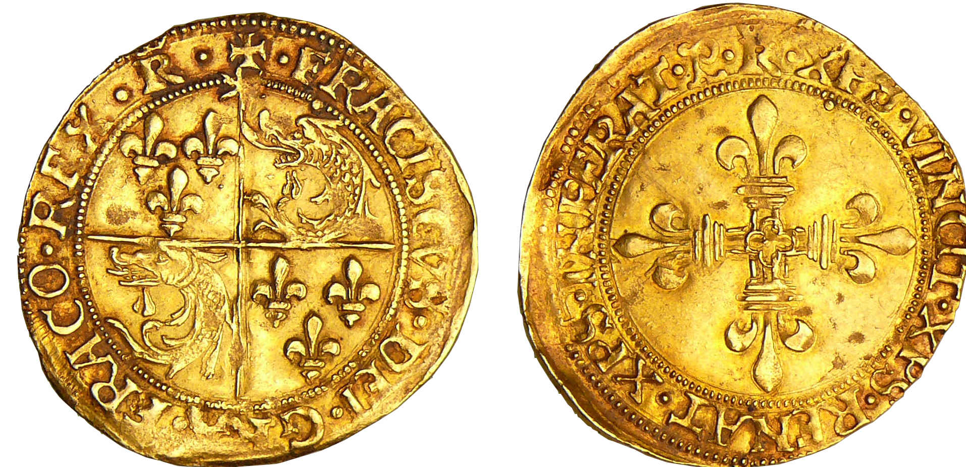 François 1er (1515-1547) - Ecu d'or du Dauphiné - 1er type - Romans François 1er (1515-1547) - Ecu d'or du Dauphiné - 1er type - Romans