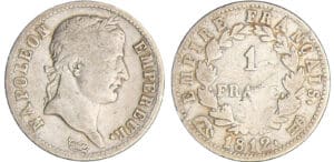 Napoléon 1er (1804-1814) - 1 franc revers empire 1812 R (Rome)