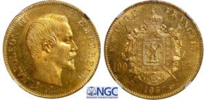 Napoléon III (1852-1870) - 100 francs tête nue 1857 A (Paris)