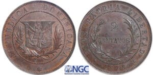 République Dominicaine - 2 centavos 1877 essai