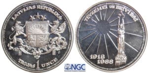 Lettonie - Ounce 1988 essai (70ème anniversaire de l'indépendance)