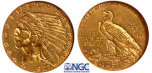 Etats-Unis - 2.5 dollar "tête d'indien" 1927