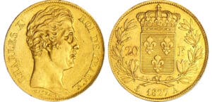 Charles X (1824-1830) - 20 francs 1827 A (Paris)