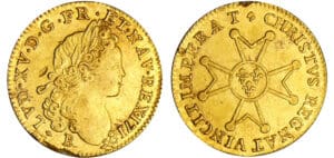Louis XV (1715-1774) - Louis d’or à la croix du Saint-Esprit - 1718 B (Rouen)