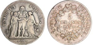 Consulat (1799-1804) - 5 francs Hercule union et force An 10 MA (Marseille)