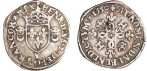 Henri II (1547-1559) - Douzain aux croissants - 1550 Y (Romans)