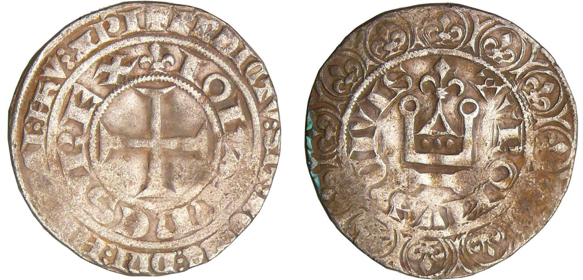 Jean II le Bon (1350-1364) - Blanc au châtel fleurdelisé - 1ère émission 16 janvier 1356 Jean II le Bon (1350-1364) - Blanc au châtel fleurdelisé - 1ère émission 16 janvier 1356