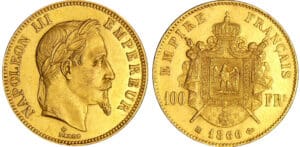 Napoléon III (1852-1870) - 100 francs tête laurée 1866 BB (Strasbourg)