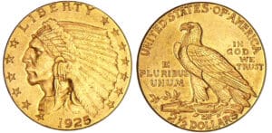 Etats-Unis - 5 dollars "tête d'indien" 1925 D (Denver)