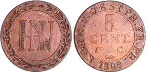 Napoléon 1er (1804-1814) - 5 centimes 1809 BB (Strasbourg)