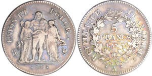 Directoire (1795-1799) - 5 francs Hercule union et force An 7 A (Paris)