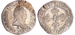 Henri III (1574-1589) - Franc au col fraisé - 1586 B (Rouen)