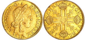 Louis XIV (1643-1715) - Louis d’or à la mèche longue - 1651 X (Amiens)