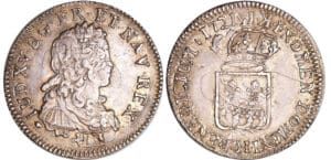 Louis XV (1715-1774) - ½ écu de France - 1721 H (La Rochelle) flan réf