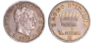 Italie - Règne d'Italie - 5 soldi 1809 M (Milan)