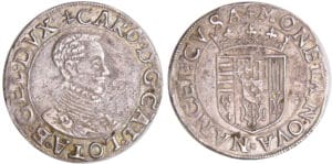Lorraine - Duché de Lorraine - Charles III - Teston au buste viril (Nancy)