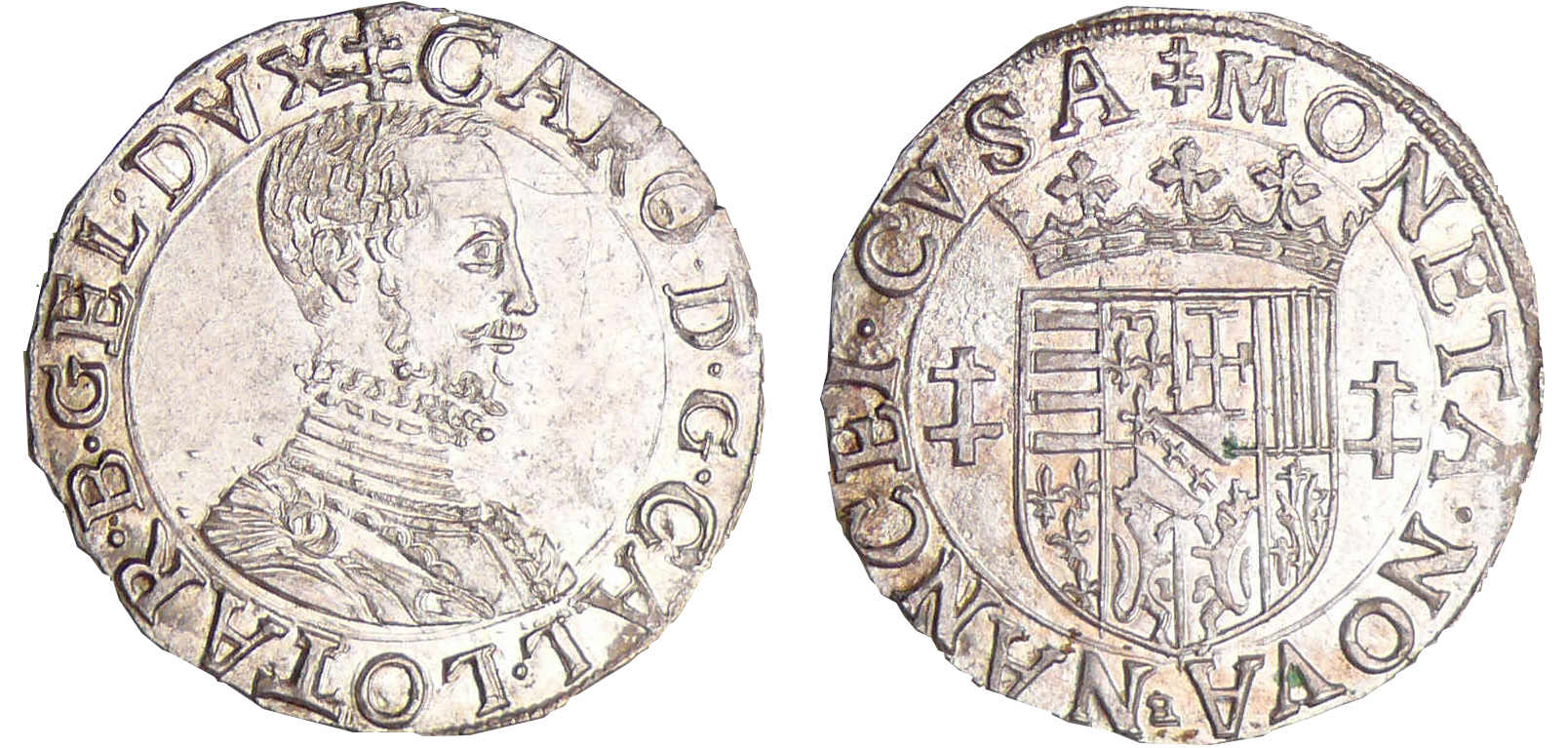 Lorraine - Duché de Lorraine - Charles III - Quart de teston au buste viril (Nancy) Lorraine - Duché de Lorraine - Charles III - Quart de teston au buste viril (Nancy)