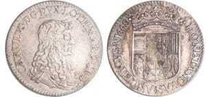 Lorraine - Duché de Lorraine - Charles IV - Demi-teston 1666 (Nancy)