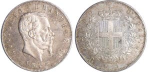 Italie - Victor Emmanuel II (1861-1878) - 5 lire 1878 R (Rome)