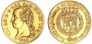 Italie - Sardaigne - Vittorio Emanuele I (1814-1861) - 20 lire 1818 (Turin)