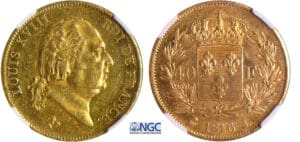 Louis XVIII (1815-1824) - 40 francs 1816 L (Bayonne)