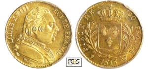Louis XVIII (1815-1824) - 20 francs au buste habillé 1815 W (Lille)
