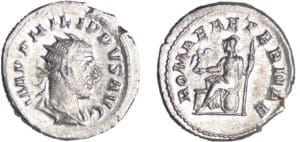 Philippe 1er - Antoninien (245-247, Rome) - Rome assise