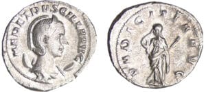 Etruscille - Antoninien (250-251, Rome) - La Pudeur