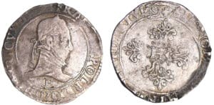 Henri III (1574-1589) - Franc au col plat - 1578 F (Angers)